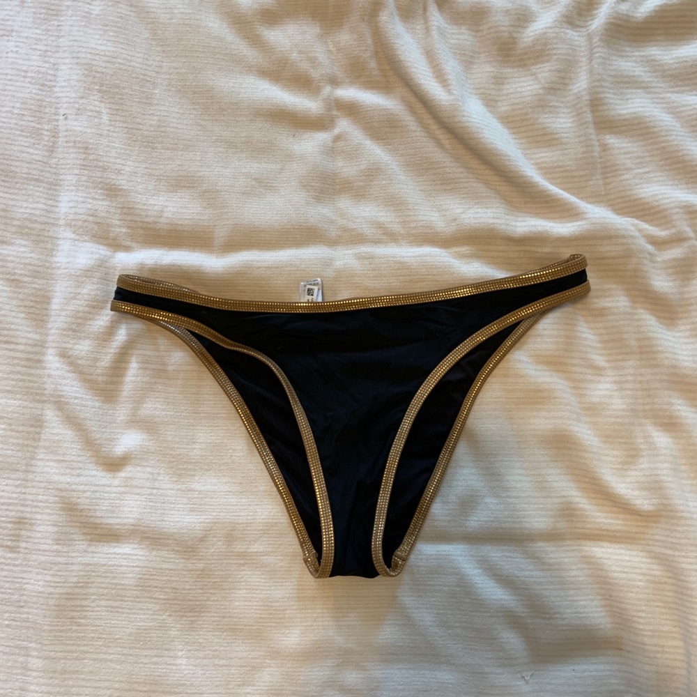 Aerie black and gold cheeky bikini bottoms